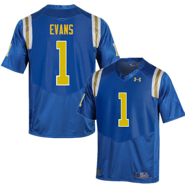 Men #1 Shaq Evans UCLA Bruins Under Armour College Football Jerseys Sale-Blue